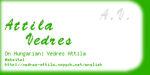 attila vedres business card